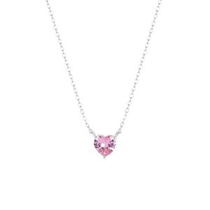 Lucardi Zilveren ketting Love month stones hart - december