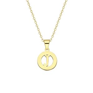 Lucardi Ketting 'Alfabet A' Staal 47cm