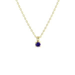 Lucardi Stalen goldplated ketting&hanger geboortesteen - november