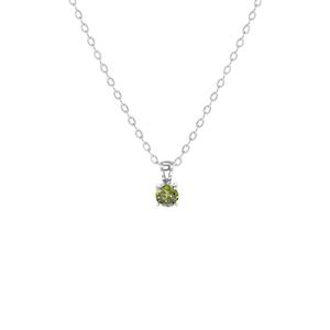 Lucardi Stalen ketting&hanger geboortesteen - augustus