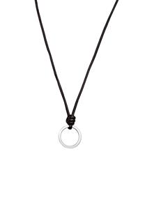 Elli Dames bedelband verstelbaar met daim zwart in 925 sterling zilver