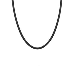 Lucardi Ketting Zilver - zwart