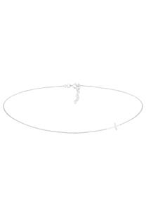 Elli Dames Choker Kruis Basis Trend Blogger in 925 Sterling Zilver