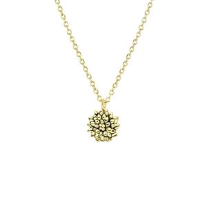 Lucardi Zilveren goldplated ketting&hanger geboortebloem - december