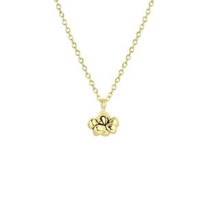 Lucardi Zilveren goldplated ketting&hanger geboortebloem - december