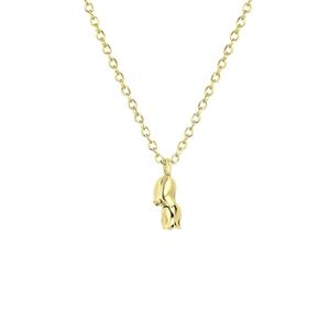 Lucardi Zilveren goldplated ketting&hanger geboortebloem - december