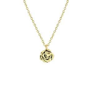 Lucardi Zilveren goldplated ketting&hanger geboortebloem - juni