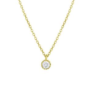 Lucardi Zilveren ketting&hanger goldplated geboortesteen - juli