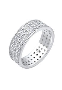 Elli damesring met kristallen in 925 sterling zilver