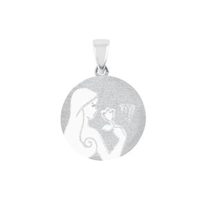 Amor Motief tag Unisex, 925 Sterling Zilver | Maagd