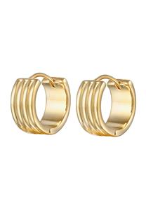Elli Dames Creools Groeven Structuur Chunky Goudkleurig