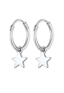 Elli Dames Creools Hanger Ster astro in 925 Sterling Zilver Verguld