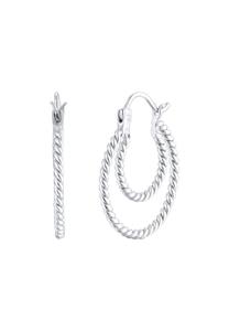Elli Dames Creools Twisted Elegant in 925 Sterling Zilver