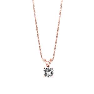 Lucardi Ketting Zilver 42cm -rosekleurig
