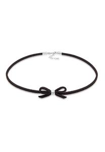 Elli dames choker velours look zwart 925 sterling zilver verguld