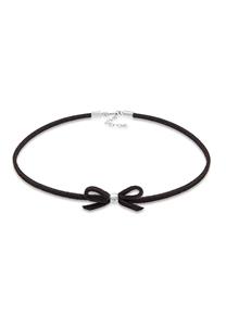 Elli dames choker velours look zwart 925 sterling zilver verguld