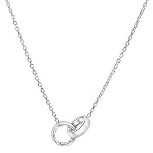 Lucardi Ketting Zilver 42cm -zilverkleurig