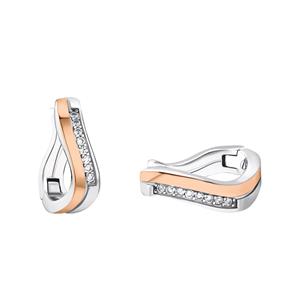 Amor Creolen voor dames, 925 Sterling zilver, zirkonia synth.