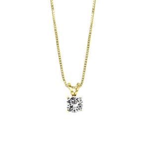 Lucardi Ketting Zilver 42cm -goudkleurig