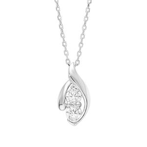 amor Ketting met hanger voor dames, 925 Sterling zilver, zirkonia synth.