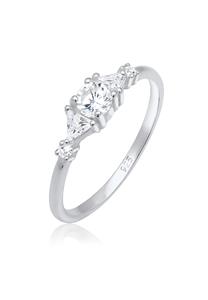 Elli PREMIUM Elli PREMIUM Ring Dames Filigraan Geo Fonkelend met zirkonia kristallen in 925 sterling zilver verguld