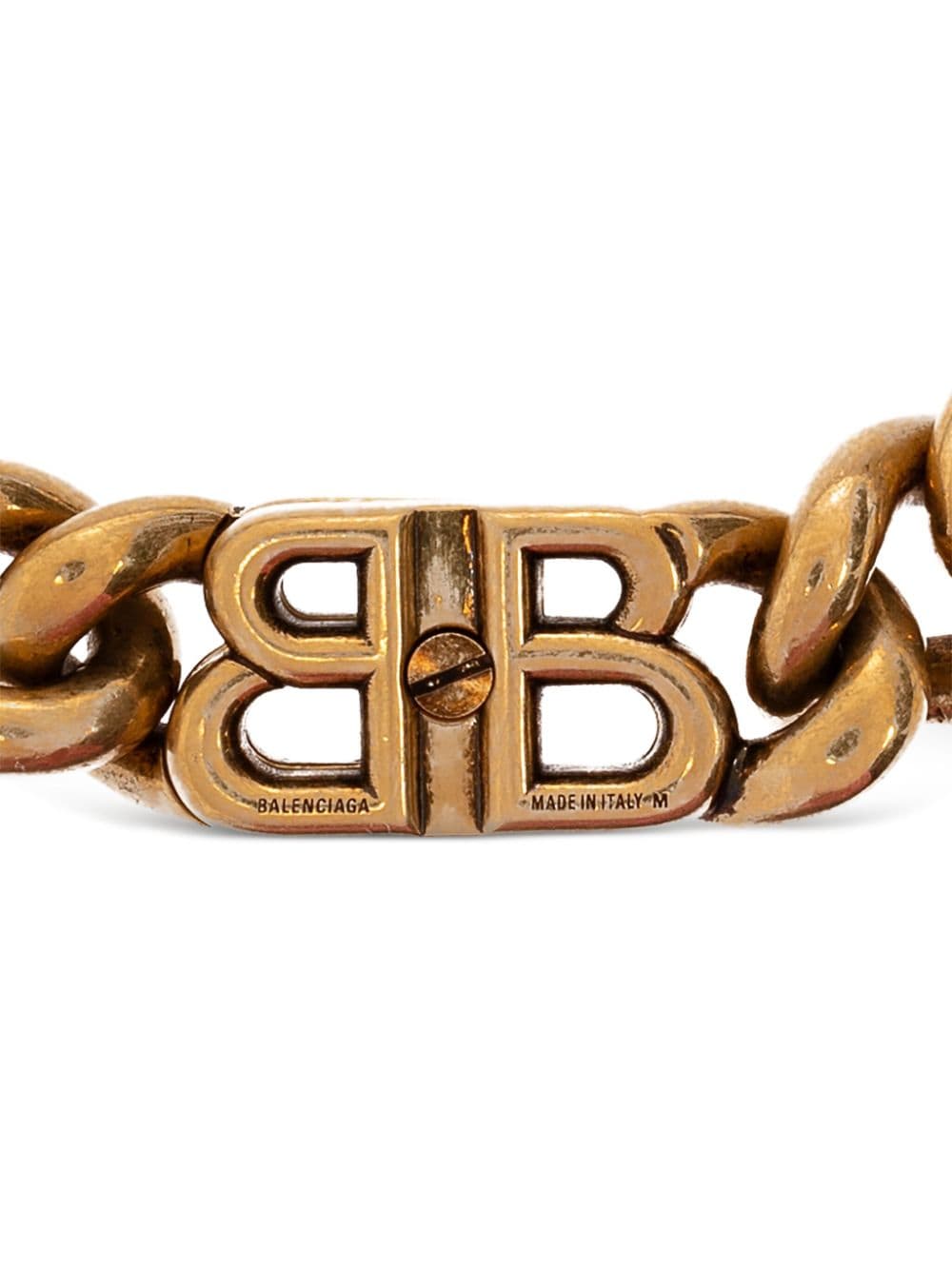 Balenciaga BB Icon gourmette-chain bracelet - Goud