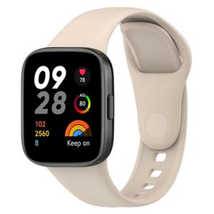 Strap-it Redmi Watch 3 siliconen bandje (lichtbeige)