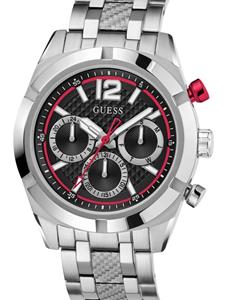 GUESS USA stainless steel chronograph 44mm - Zwart