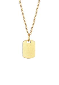 KUZZOI Menselijke Merk Militaire Plaat Geborsteld Trend Massief in 925 Sterling Zilver Gold Plated