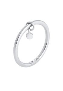 Elli Dames Bandring Round Platelet Basic Minimal in 925 Sterling Zilver Verguld