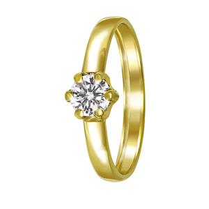 Lucardi Ring 14 Karaat Goud - goudkleurig