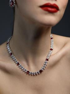 Fantasia by Deserio pear stone Necklace - Rood