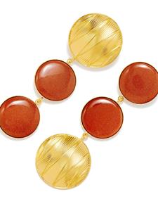 DESTREE Sonia double-stone earrings - Bruin