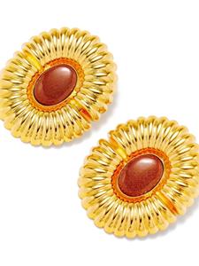 DESTREE embossed stud earrings - Bruin