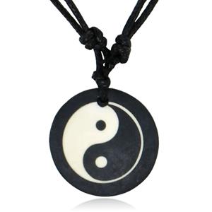 LGT JWLS Tribal Yin Yang kettinghanger met Waxkoord
