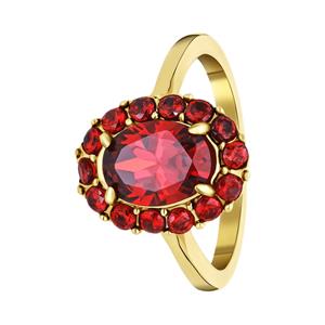 Lucardi Ring Staal - goudkleurig