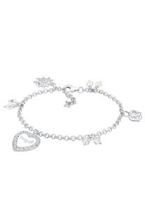 Elli Dames bedelarmband volksdracht met kristallen zilver