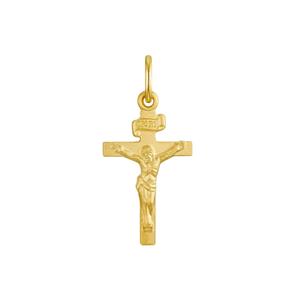 amor Hanger met motief voor dames en heren, unisex, goud 375 kruis met corpus