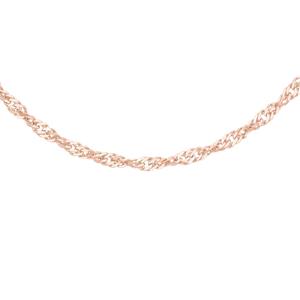 Lucardi Ketting 9 Karaat 41cm -rosekleurig