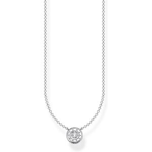 THOMAS SABO Kette mit Anhänger Kreis mit Weißem Stein