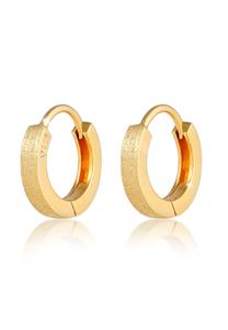 Elli Dames Creolen Tijdloos Basic Minimal Scharniersluiting in 925 Sterling Zilver Verguld