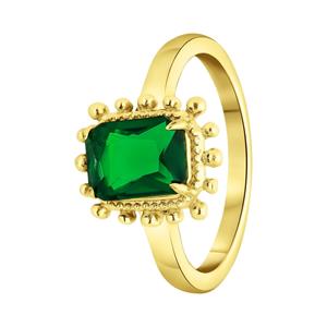 Lucardi Ring Staal - goudkleurig