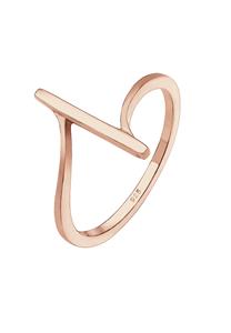 Elli Dames Band Ring Geo Basic Fijn 925 Sterling Zilver Rose Goud Plated