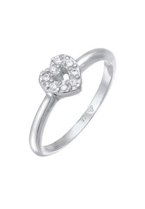 Elli Dames Stack hart romantisch fonkelend met zirkonia in 925 sterling zilver
