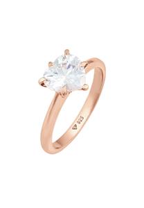 Elli Dames Hart Eenzaam Verloving Liefde met Zirkonia Kristal in 925 Sterling Zilver