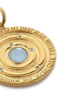 Monica Vinader Hanger verfraaid met aquamarijn - Goud