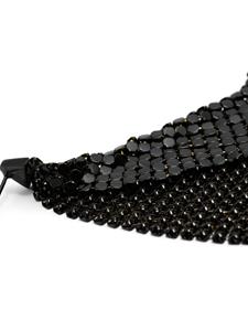 Rabanne draped chainmail drop earrings - Zwart