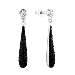 Amor Oorbellen voor dames, 925 Sterling zilver, kristalglas