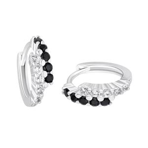amor hoepel oorbellen voor dames, 925 Sterling zilver, zirkonia synth.