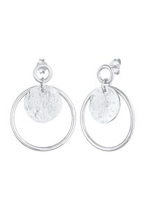 Elli Dames Drop Oorbellen Basic Rond in 925 Sterling Zilver